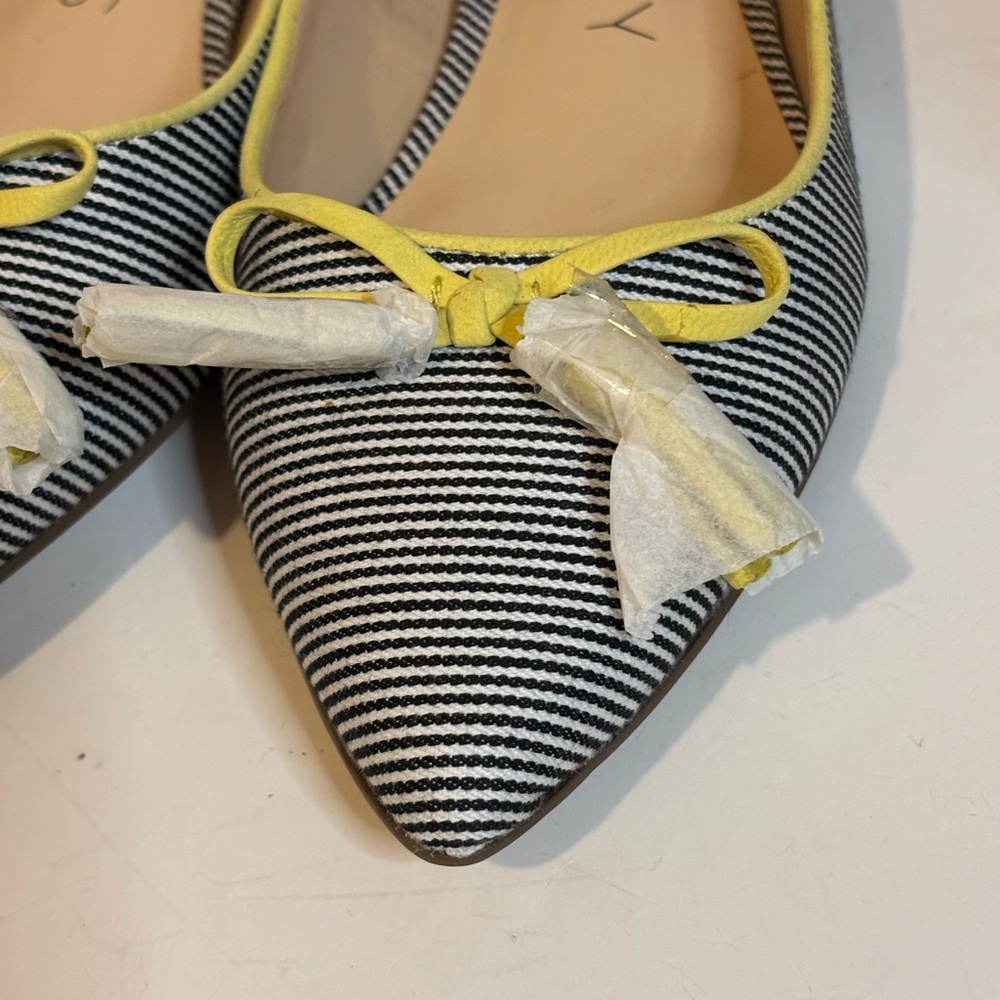 Sole Society Striped Flats with Yellow Accents - Picture 8 of 8